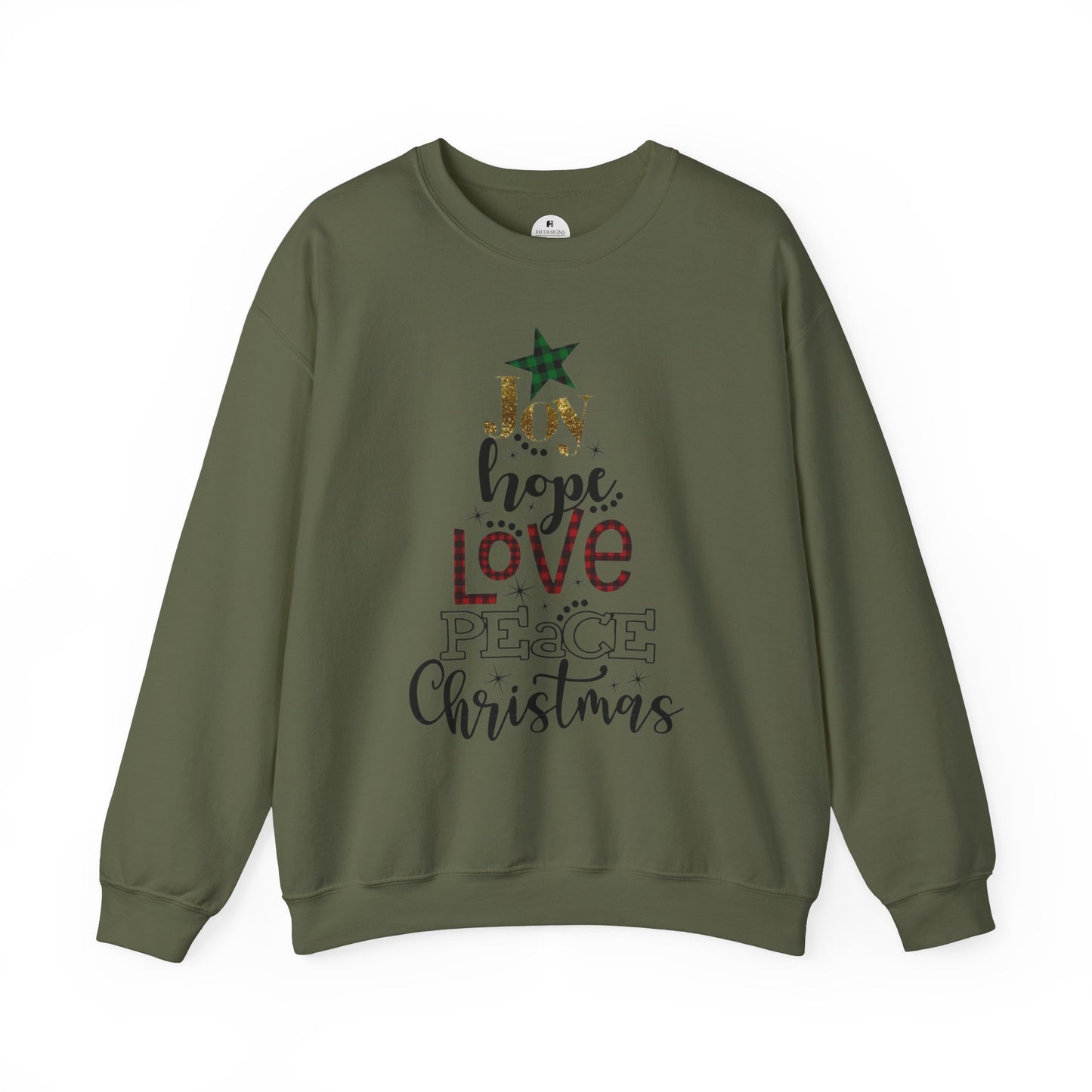 Joy Love Hope Christmas Crewneck Sweatshirt