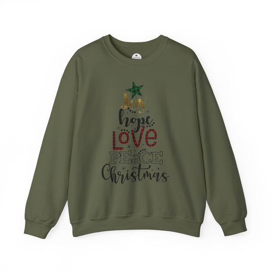 Joy Love Hope Christmas Crewneck Sweatshirt
